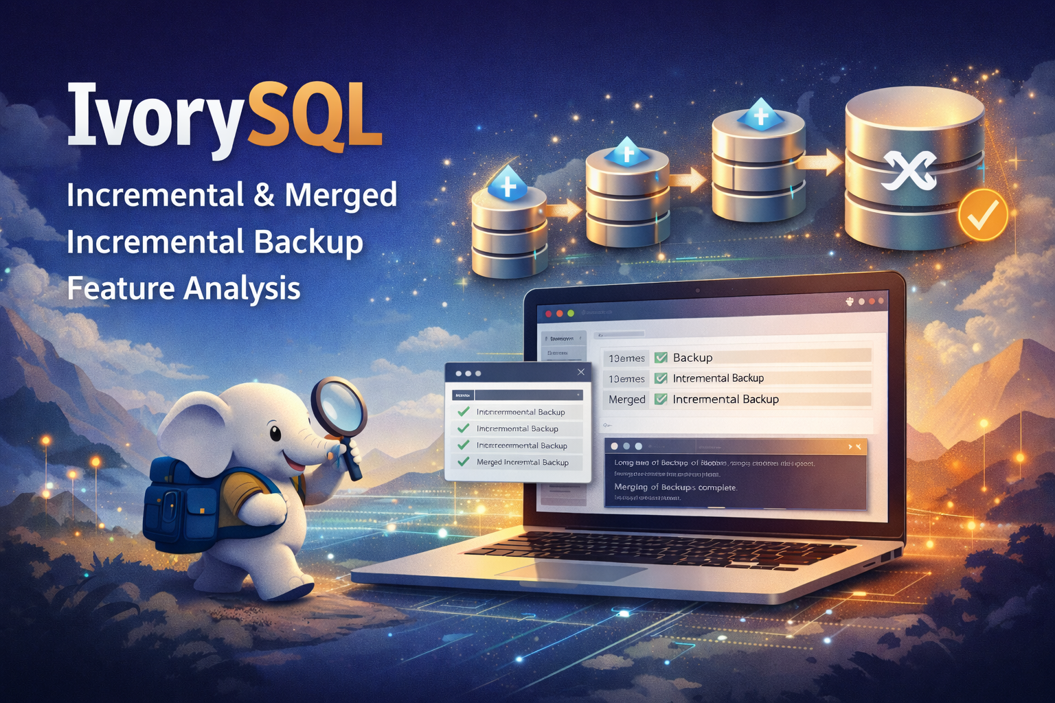 IvorySQL 增量备份与合并增量备份功能解析